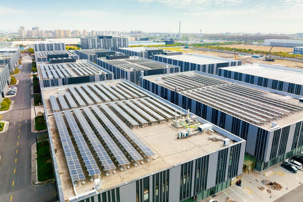 Företagshus med solceller